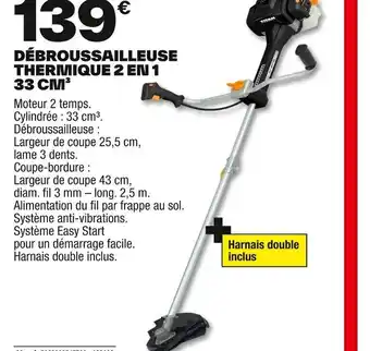 Brico Dépôt Débroussailleuse thermique 2 en 1 offre