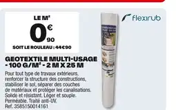 Brico Dépôt Geotextile multi-usage offre