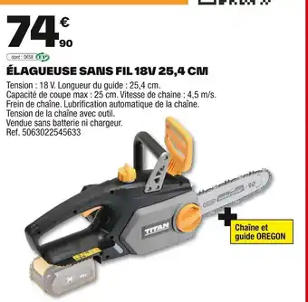 Brico Dépôt Élagueuse sans fil 18v offre