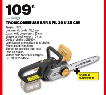Brico Dépôt Tronconneuse sans fil 36 v offre