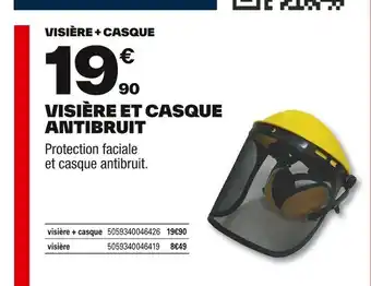 Brico Dépôt Visière et casque antibruit offre