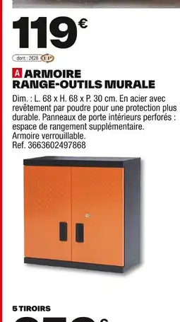 Brico Dépôt Armoire range-outils murale offre