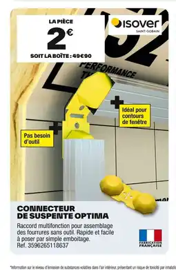 Brico Dépôt ISOVER Connecteur de suspente optima offre