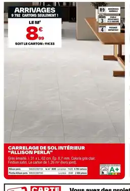 Brico Dépôt Carrelage de sol intérieur allison perla offre