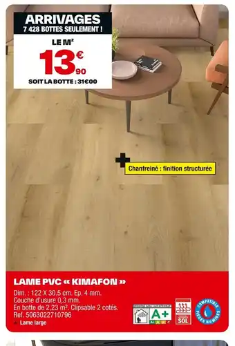 Brico Dépôt Lame pvc kimafon offre