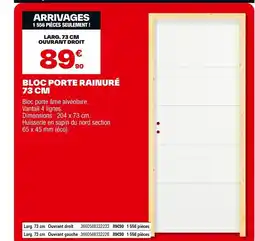 Brico Dépôt Bloc porte rainuré offre