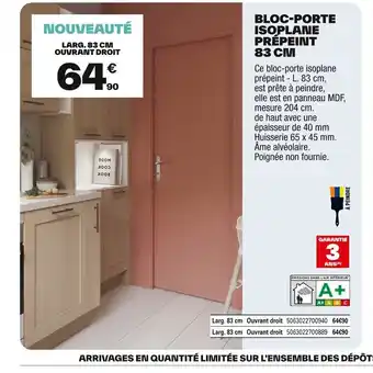 Bloc-porte isoplane prépeint