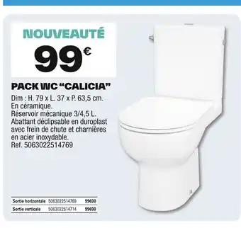 Brico Dépôt Pack wc calicia offre