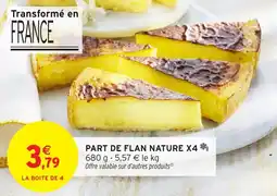 Intermarché Hyper Part de flan nature x4 offre