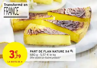 Intermarché Hyper Part de flan nature x4 offre