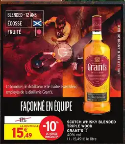 Intermarché Hyper GRANT'S Scotch whisky blended triple wood offre