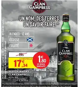 Intermarché Hyper CLAN CAMPBELL Scotch whisky offre