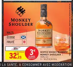 Intermarché Hyper MONKEY SHOULDER Scotch whisky blended offre