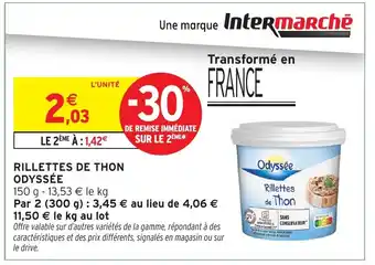 Intermarché Hyper ODYSSÉE Rillettes de thon offre