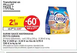 Intermarché Hyper PETITS CORAYA Surimi sauce mayonnaise offre