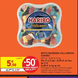 Intermarché Hyper HARIBO Boite bonbons halloween offre