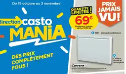 Castorama Radiateur électrique à inertie sèche volino wifi 1000 w offre