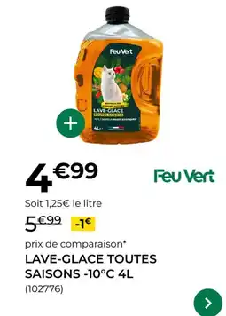 Feu Vert FEU VERT Lave-glace toutes saisons -10°c offre