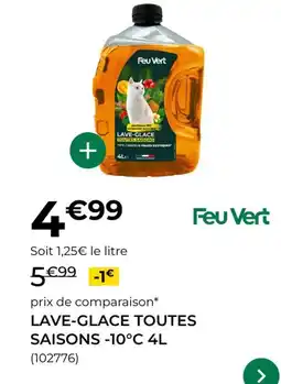 Feu Vert Lave-glace toutes saisons -10°c 4l offre