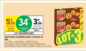 Intermarché Hyper BN Goûters fourrés mini chocolat offre