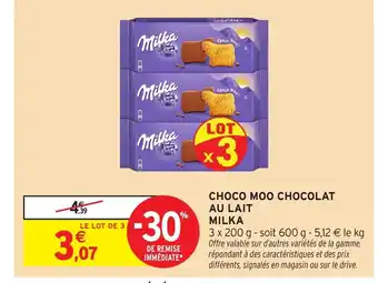 Intermarché Hyper MILKA Choco moo chocolat au lait offre