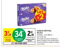 Intermarché Hyper MILKA Choco pépites offre