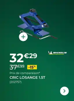 Feu Vert MICHELIN Cric losange 1.5t offre