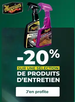 Feu Vert MEGUIAR'S Sur une sélection de produits d'entretien offre