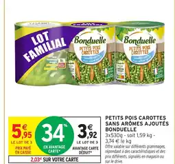 Intermarché Hyper Bonduelle petits pois carottes sans arômes ajoutés offre
