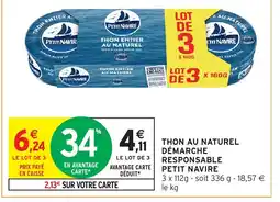 Intermarché Hyper PETIT NAVIREThon au naturel démarche responsable offre