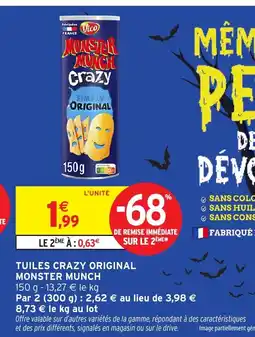 Intermarché Hyper MONSTER MUNCH Tuiles crazy original offre
