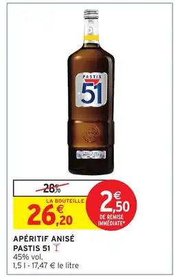 Intermarché Hyper PASTIS 51 Apéritif anisé offre