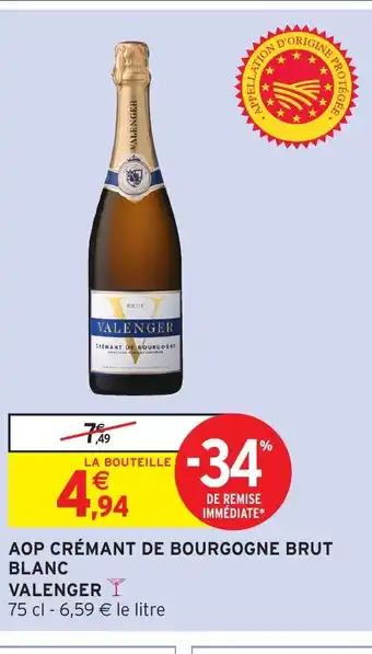 VALENGER Aop crémant de bourgogne brut blanc