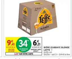Intermarché Hyper LEFFE Bière d'abbaye blonde offre