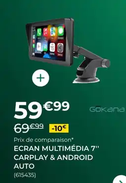 Feu Vert Ecran multimédia 7" carplay & android auto offre
