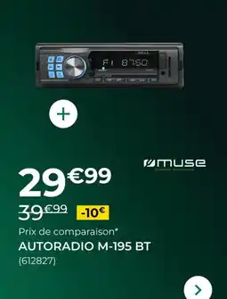 Feu Vert MUSE Autoradio m-195 bt offre
