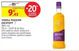 Intermarché Hyper ERISTOFF Vodka passion offre