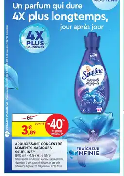 Intermarché Hyper SOUPLINE Adoucissant concentré moments magiques offre