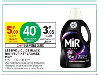 MIR Lessive liquide black raviveur x27 lavages