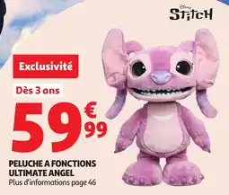 Auchan Peluche a fonctions ultimate angel offre