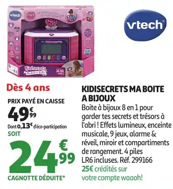 Auchan Kidisecrets ma boite a bijoux offre