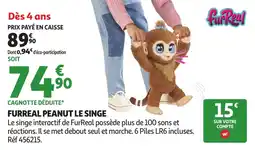 Auchan Furreal peanut le singe offre