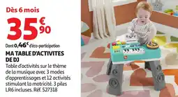 Auchan Ma table d'activites de dj offre