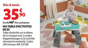 Auchan Ma table d'activites de dj offre