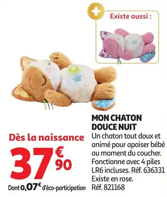 Auchan Mon chaton douce nuit offre