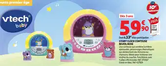 Auchan Story clock conteuse reveil rose offre