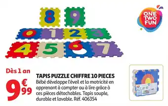 Auchan Tapis puzzle chiffre 10 pieces offre