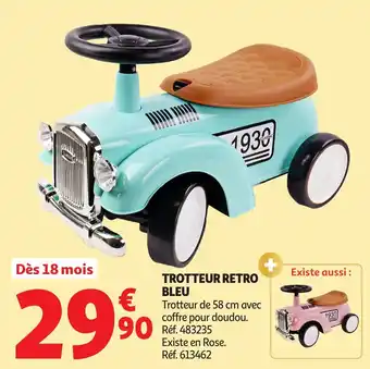 Auchan Trotteur retro bleu offre