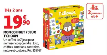 Auchan Mon coffret 7 jeux t'choupi offre