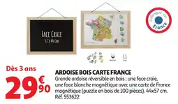 Auchan Ardoise bois carte france offre